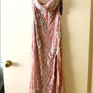 Jovani blush pink Long sequin dress